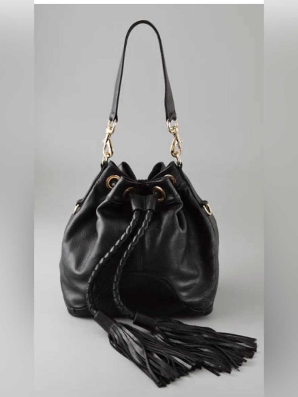 Rebecca Minkoff Tan Drawstring Tassel Bucket Bag - Women